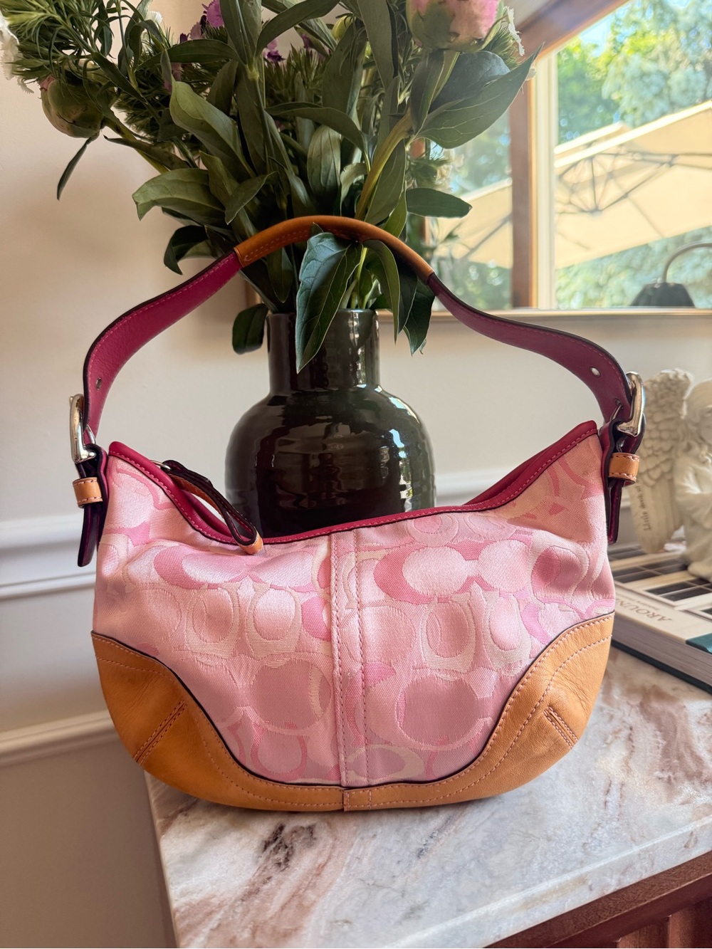Coach RARE Y2K Pink Chelsea Optic Soho Shoulder Bag Vintage Hobo